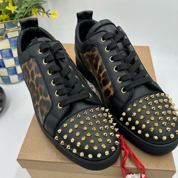 Men's Christian Louboutin, Louis Jr, orlato spikes sneaker size 46 made in Italy - Picture 1 of 13